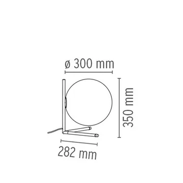 IC lights T2 bordslampa - Krom-opal - Flos
