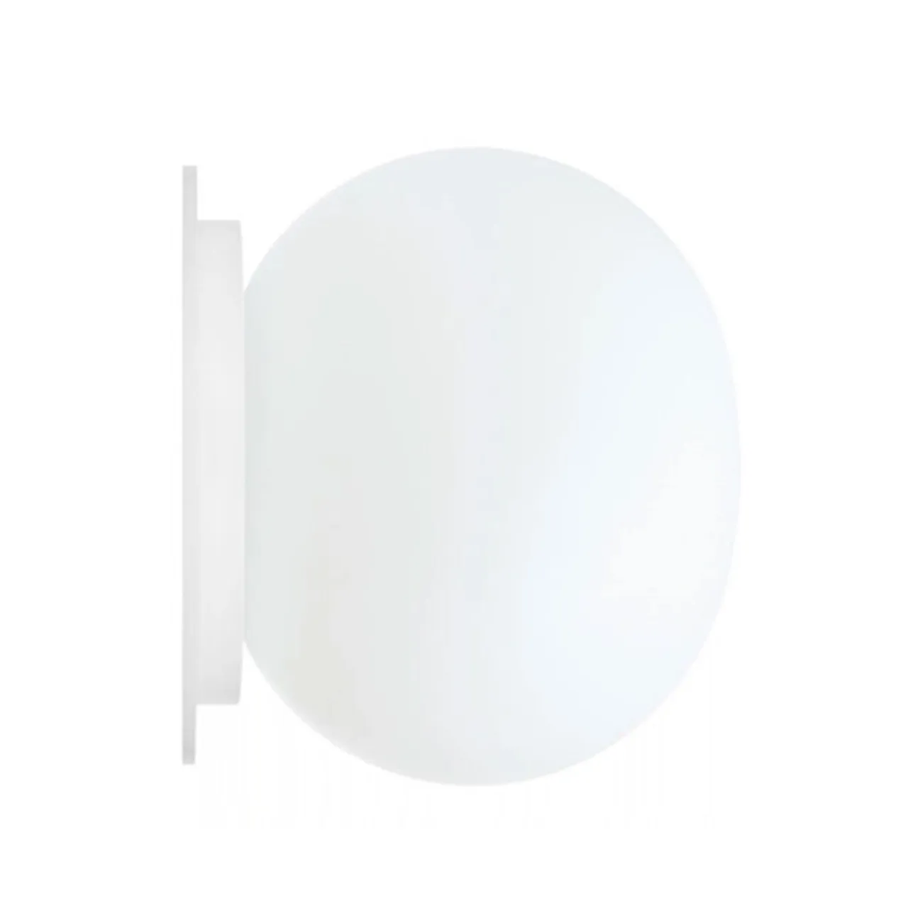 Mini Glo-Ball CW vägg- och taklampa spegelmontering, Vit Flos