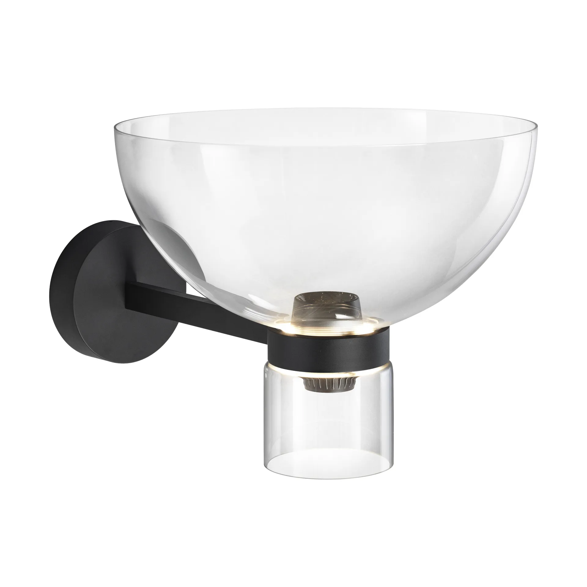 Nocturne Bowl vägglampa - Svart Flos
