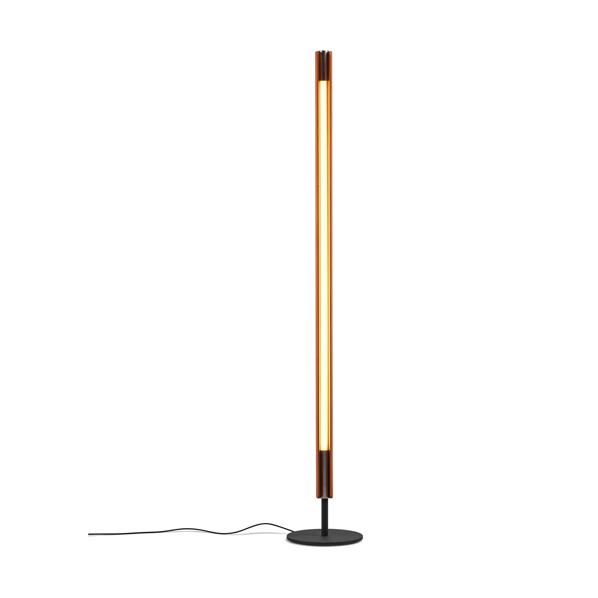Seki-han golvlampa 226 cm, Heat treatened ash-black metal Flos