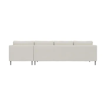 Alex 3-sits soffa chaise lounge höger - Tyg Hiro White-aluminiumben - Fogia