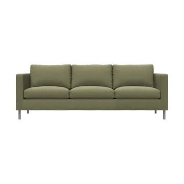 Alex 3-sits soffa - Tyg Hiro Lightgreen-aluminiumben - Fogia