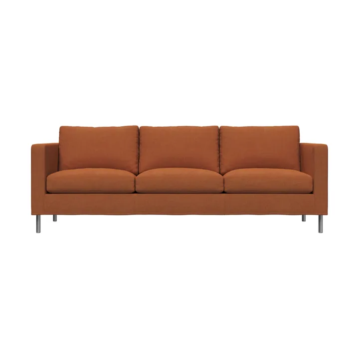 Alex 3-sits soffa - Tyg Hiro Rustred-aluminiumben - Fogia