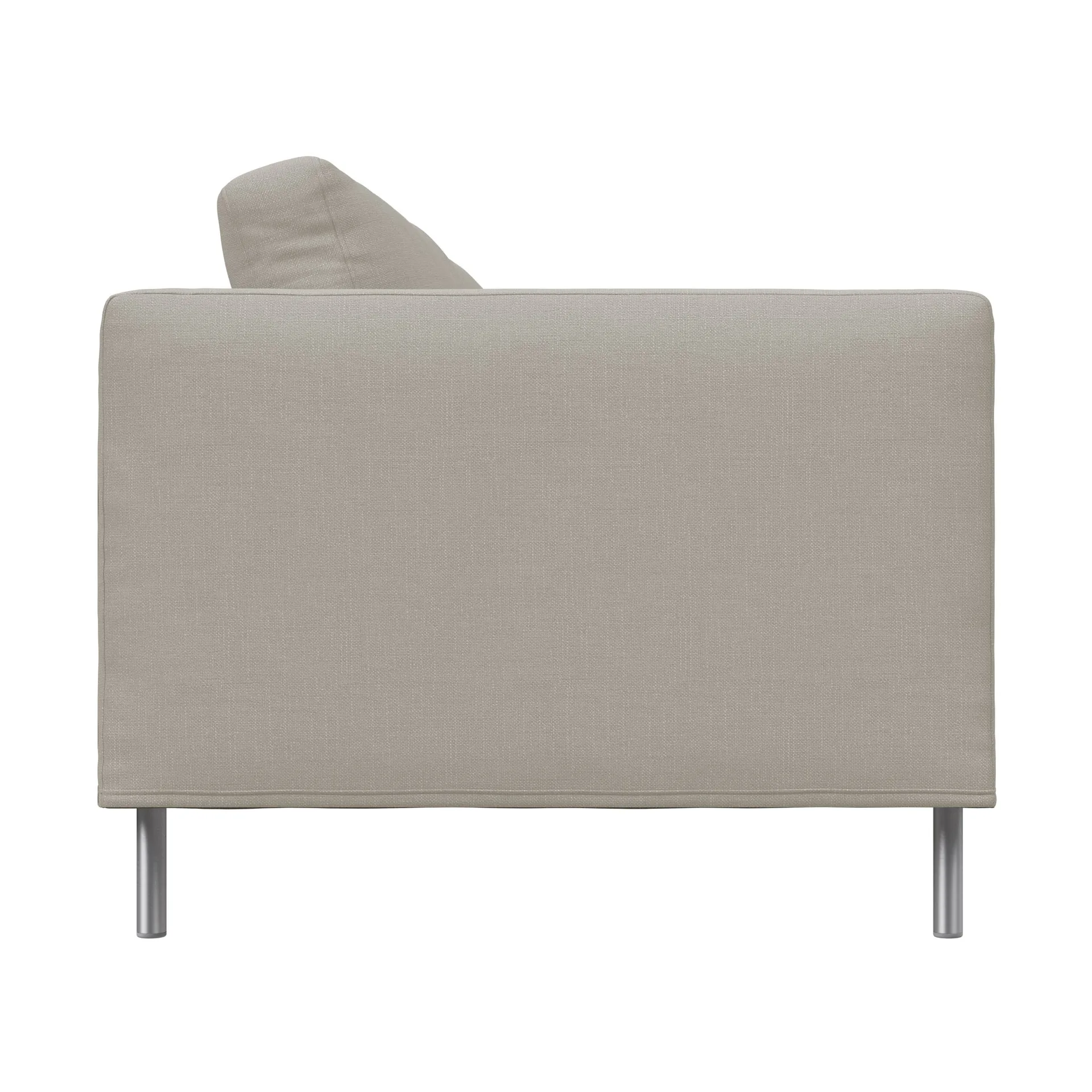 Alex High 2,5-sits soffa, Tyg Hiro Sand-aluminiumben Fogia