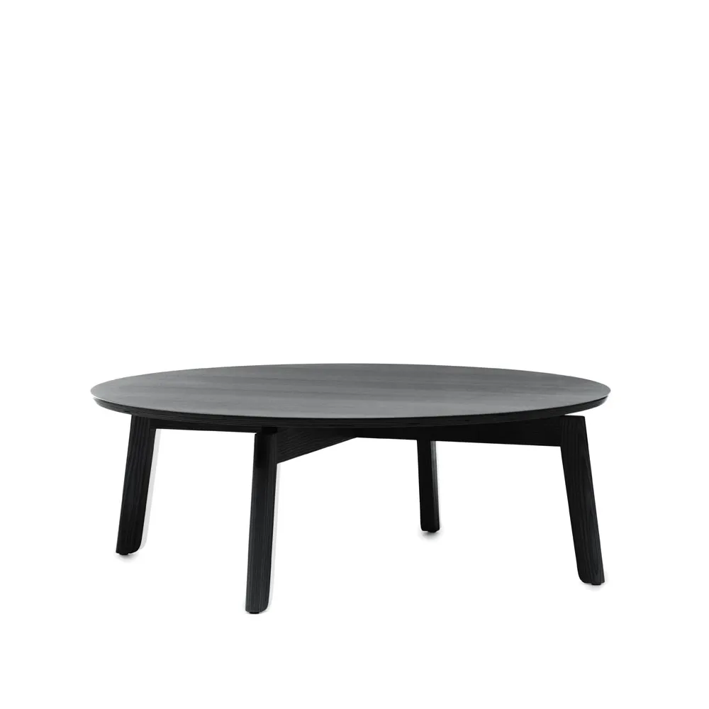 Area soffbord, ask svartbets, ø80 h.28 cm Fogia