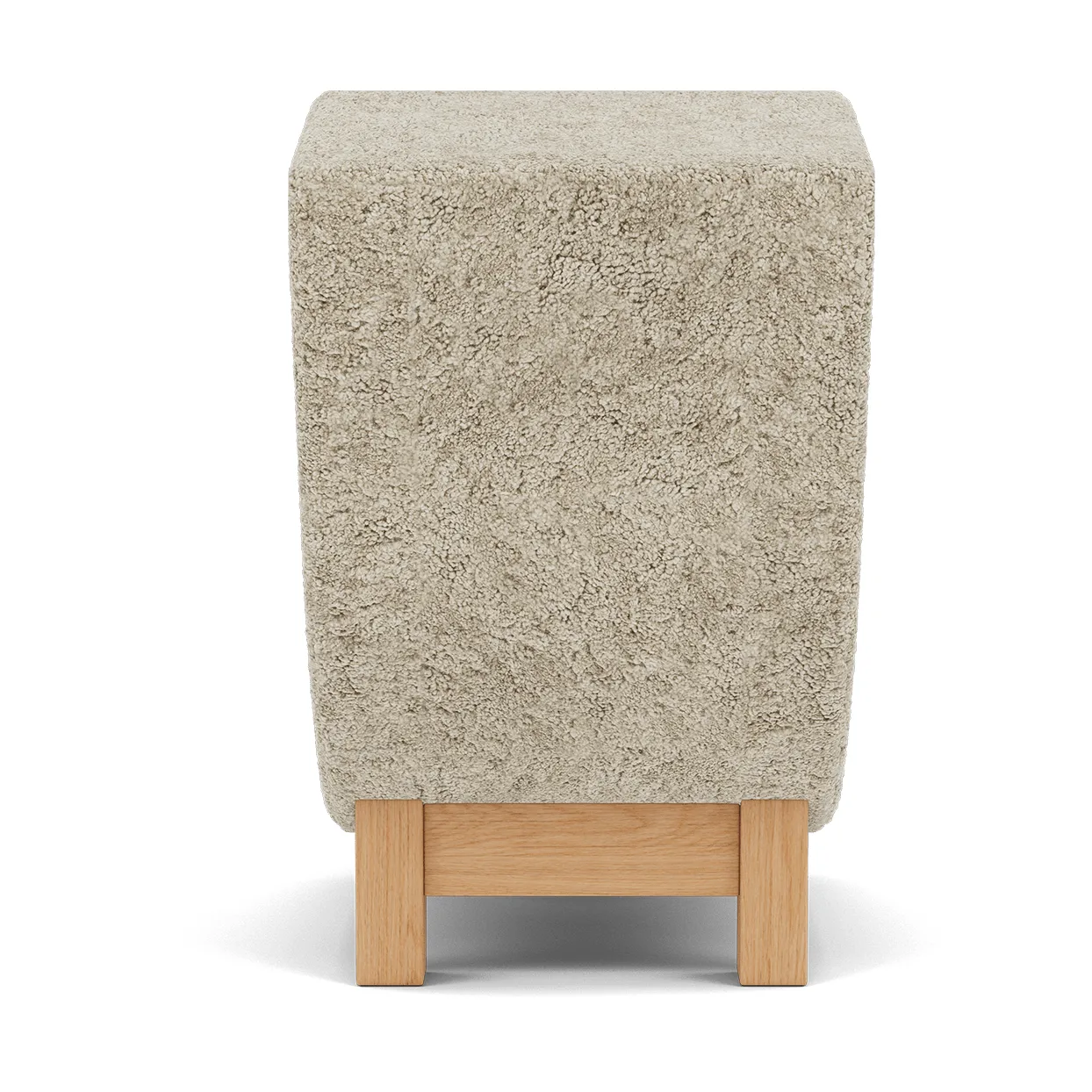 BD1 Lounge Chair, Fårskinn Mohawii-lackerad ek Fogia