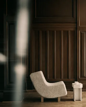 BD1 Lounge Chair - Fårskinn Mohawii-lackerad ek - Fogia