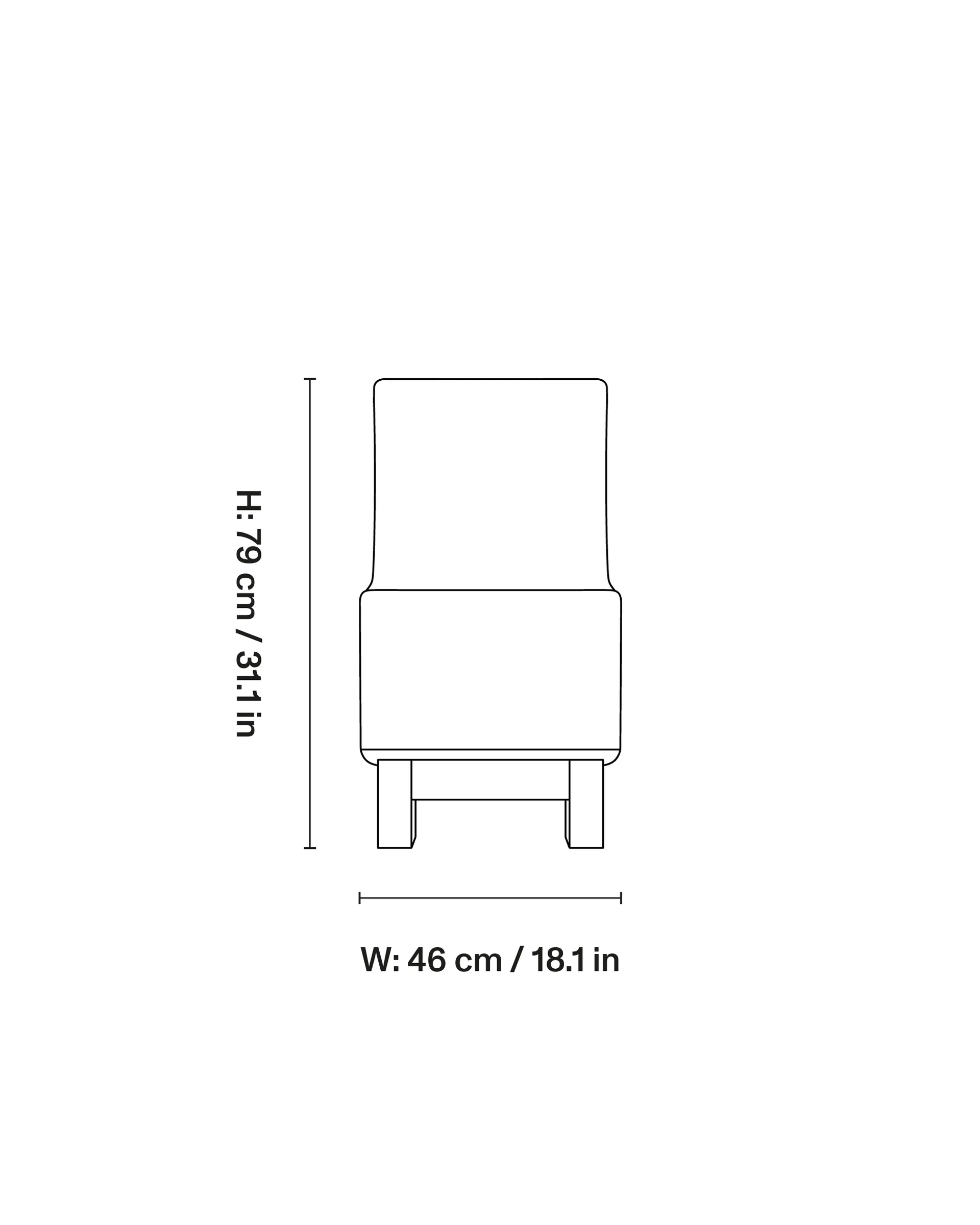 BD1 Lounge Chair, Tyg Karakorum 001-lackerad ek Fogia