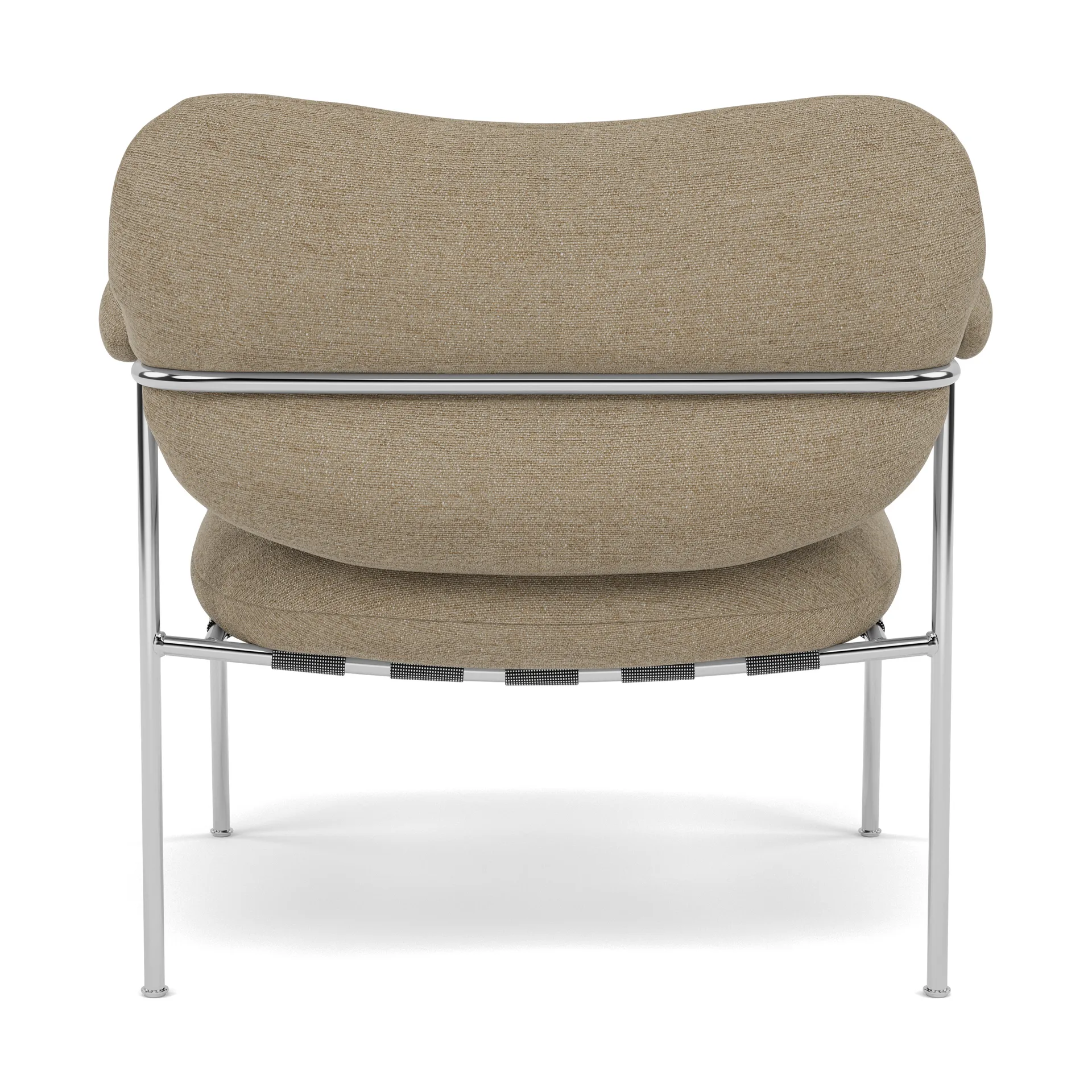 Bollo fåtölj, Ecriture 0240-polished stainless steel Fogia