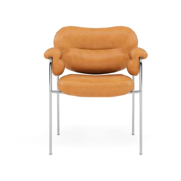 Bollo stol - Vintage Cognac-polished stainless steel - Fogia