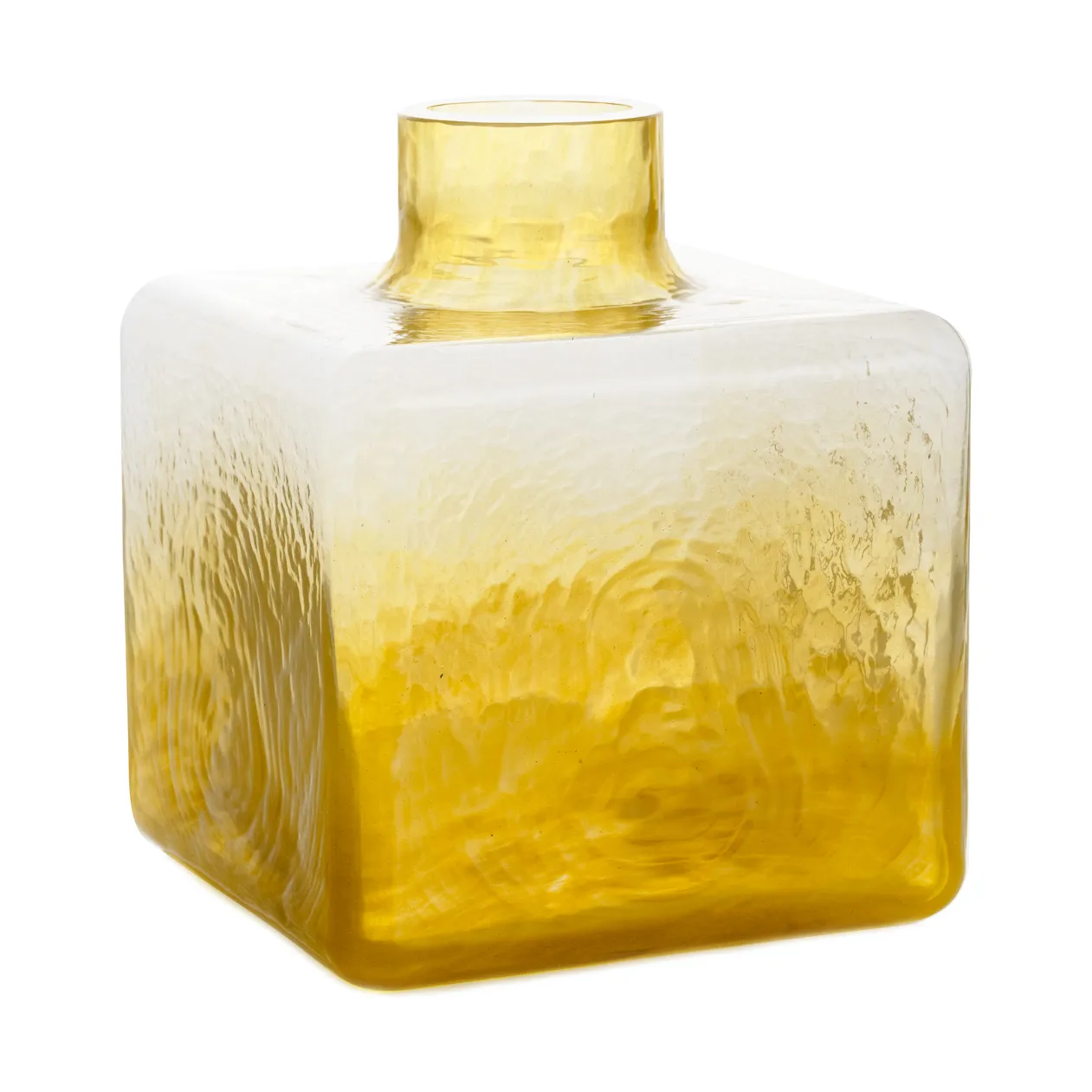 Cube vas, Ochre, 23x20x20 cm Fogia