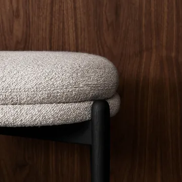 Embrace ottoman ekben - läder vintage cognac, lackad - Fogia