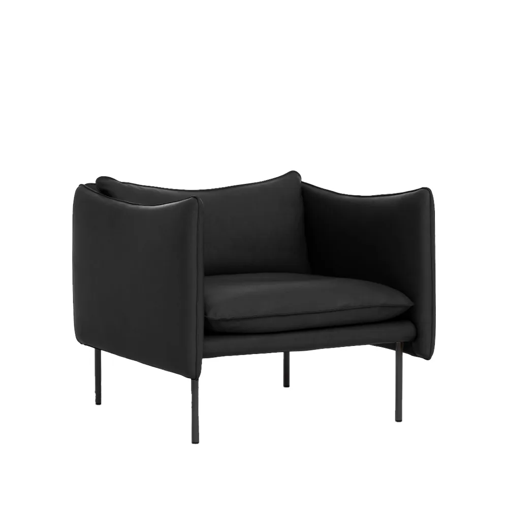 Tiki fåtölj, Elmotique 99001-svartgrå ben Fogia