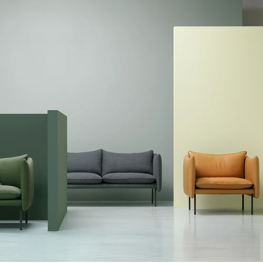 Tiki fåtölj small, Barnum sand angle beige-svart Fogia