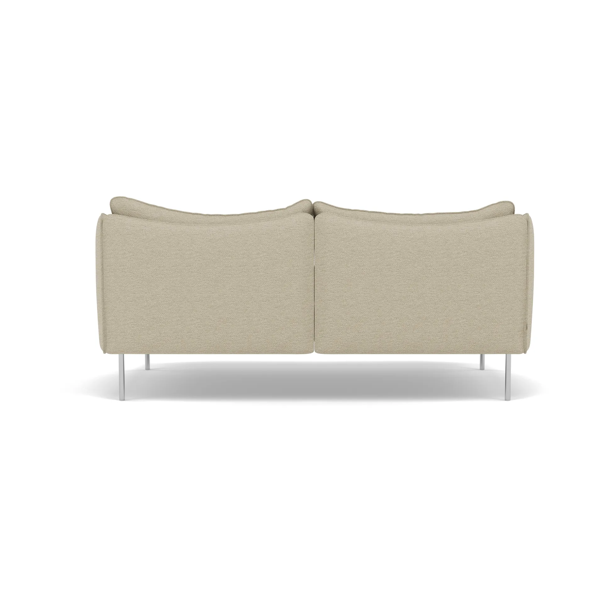 Tiki soffa 2-sits, Barnum 2-polished stainless steel Fogia