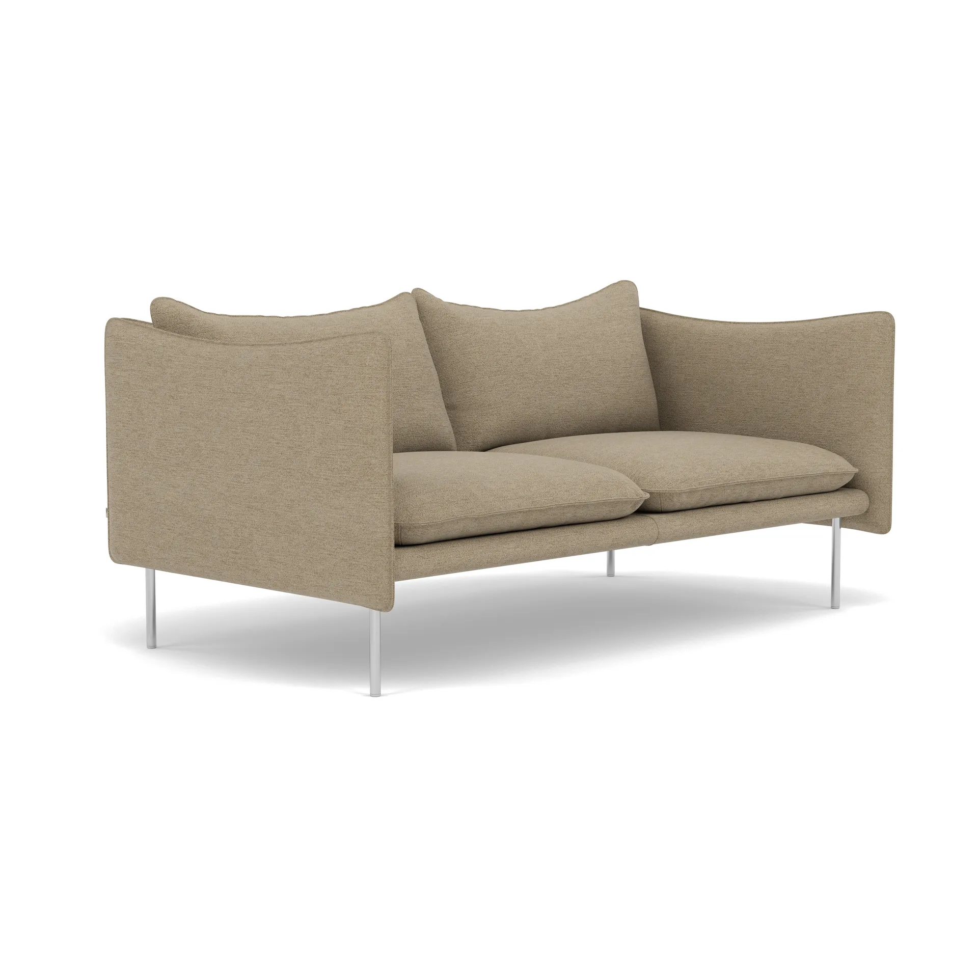 Tiki soffa 2-sits, Ecriture 0240-polished stainless steel Fogia