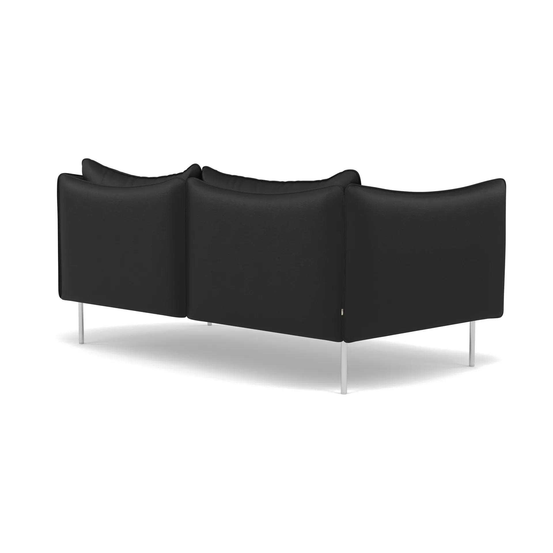 Tiki soffa 2-sits, Elmosoft 99999-polished stainless steel Fogia