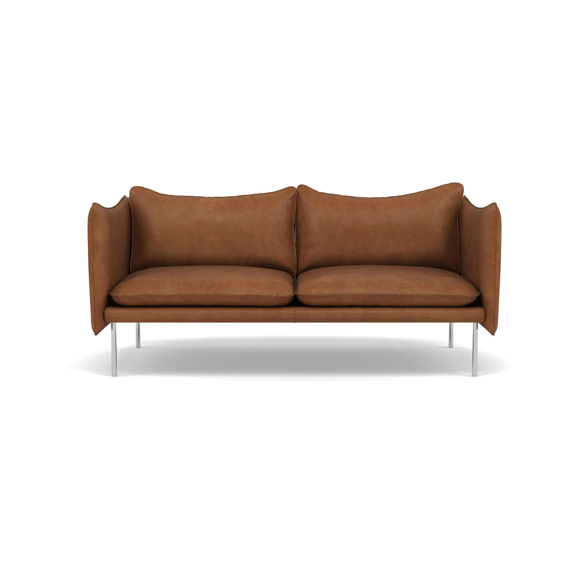 Tiki soffa 2-sits, Vintage Rangers-polished stainless steel Fogia