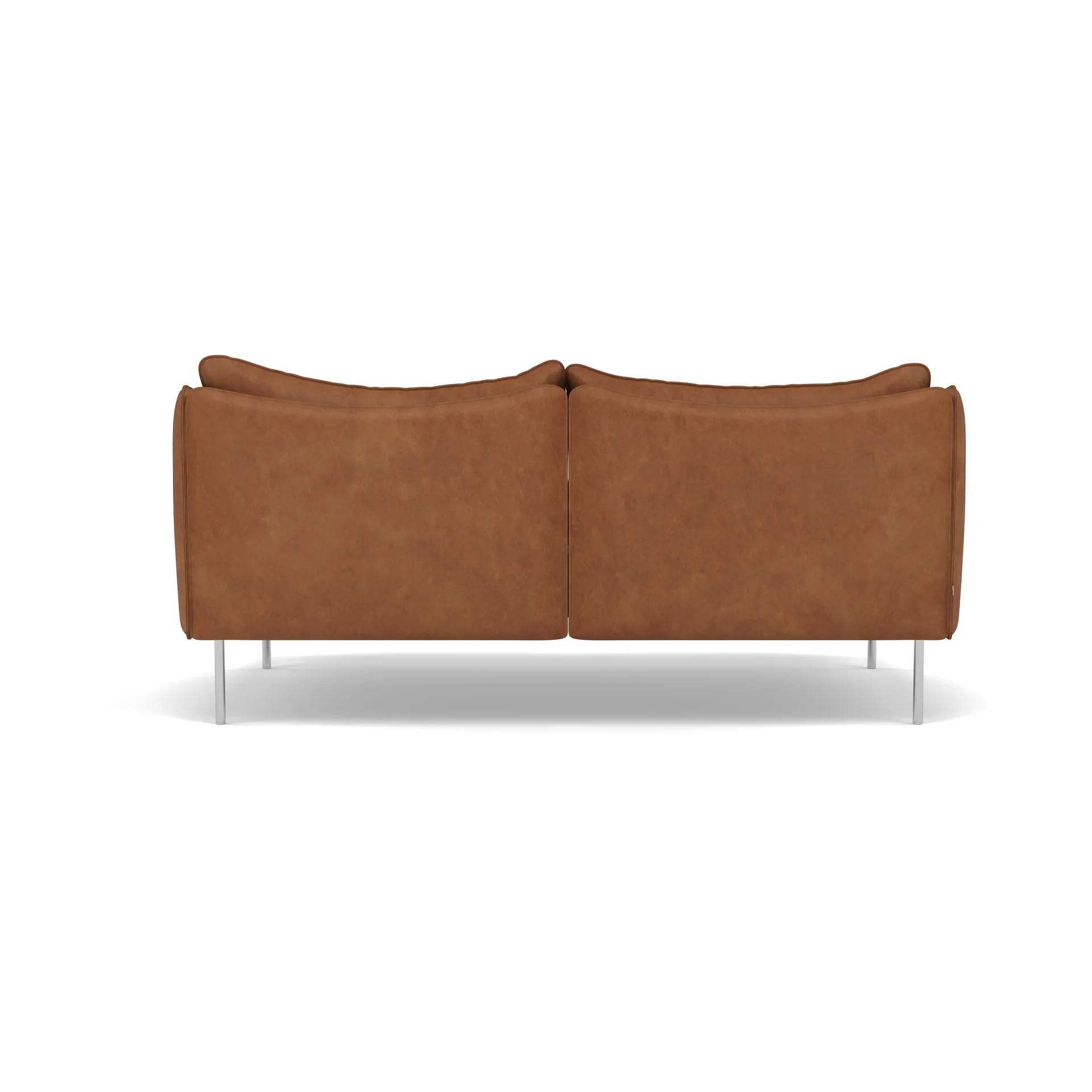 Tiki soffa 2-sits, Vintage Rangers-polished stainless steel Fogia