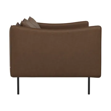 Tiki soffa 2-sits - Vintage Tabacco-svarta stålben - Fogia