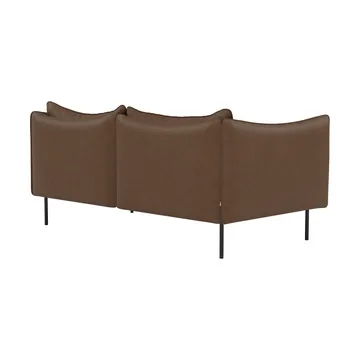 Tiki soffa 2-sits - Vintage Tabacco-svarta stålben - Fogia