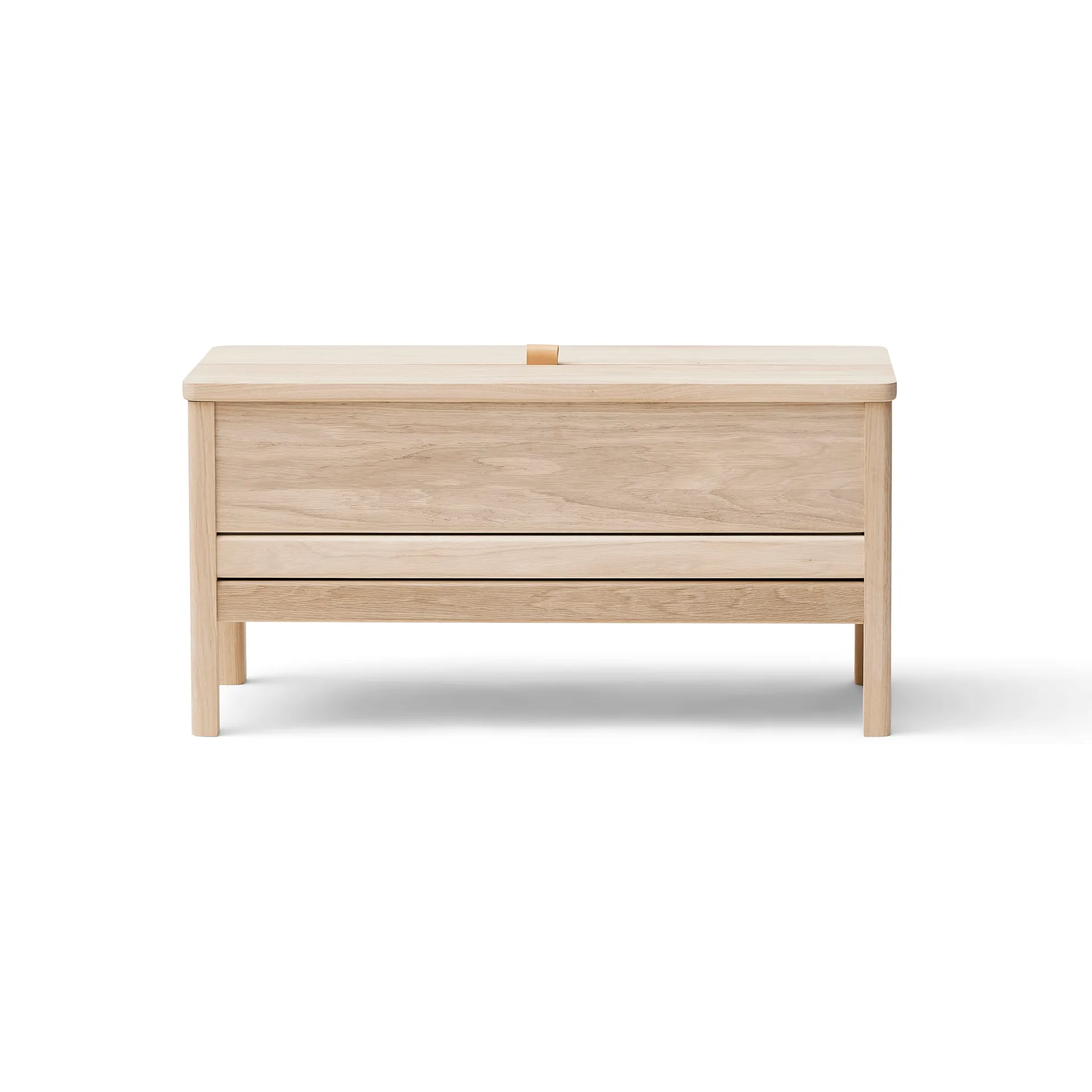 A Line förvaringsbänk 90 cm, Vit ek Form & Refine