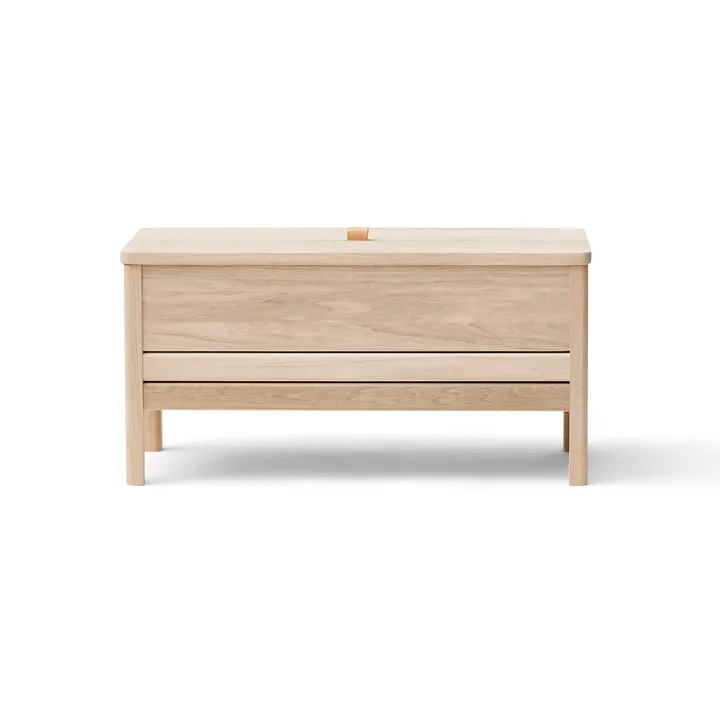A Line förvaringsbänk 90 cm - Vit ek - Form & Refine