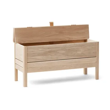 A Line förvaringsbänk 90 cm - Vit ek - Form & Refine