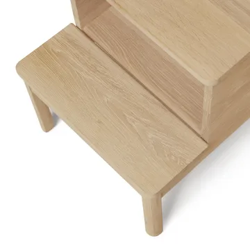 A line rund stegpall - Vit ek, Ø38x47,5 cm - Form & Refine