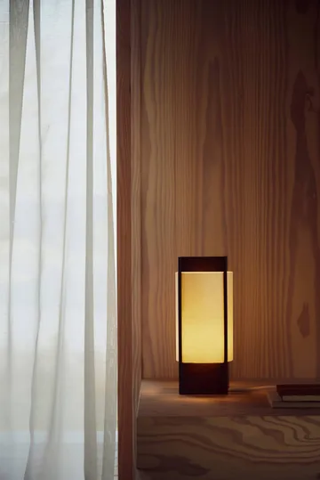 Andon bordslampa - Mörkbrun ask, 32 cm - Form & Refine