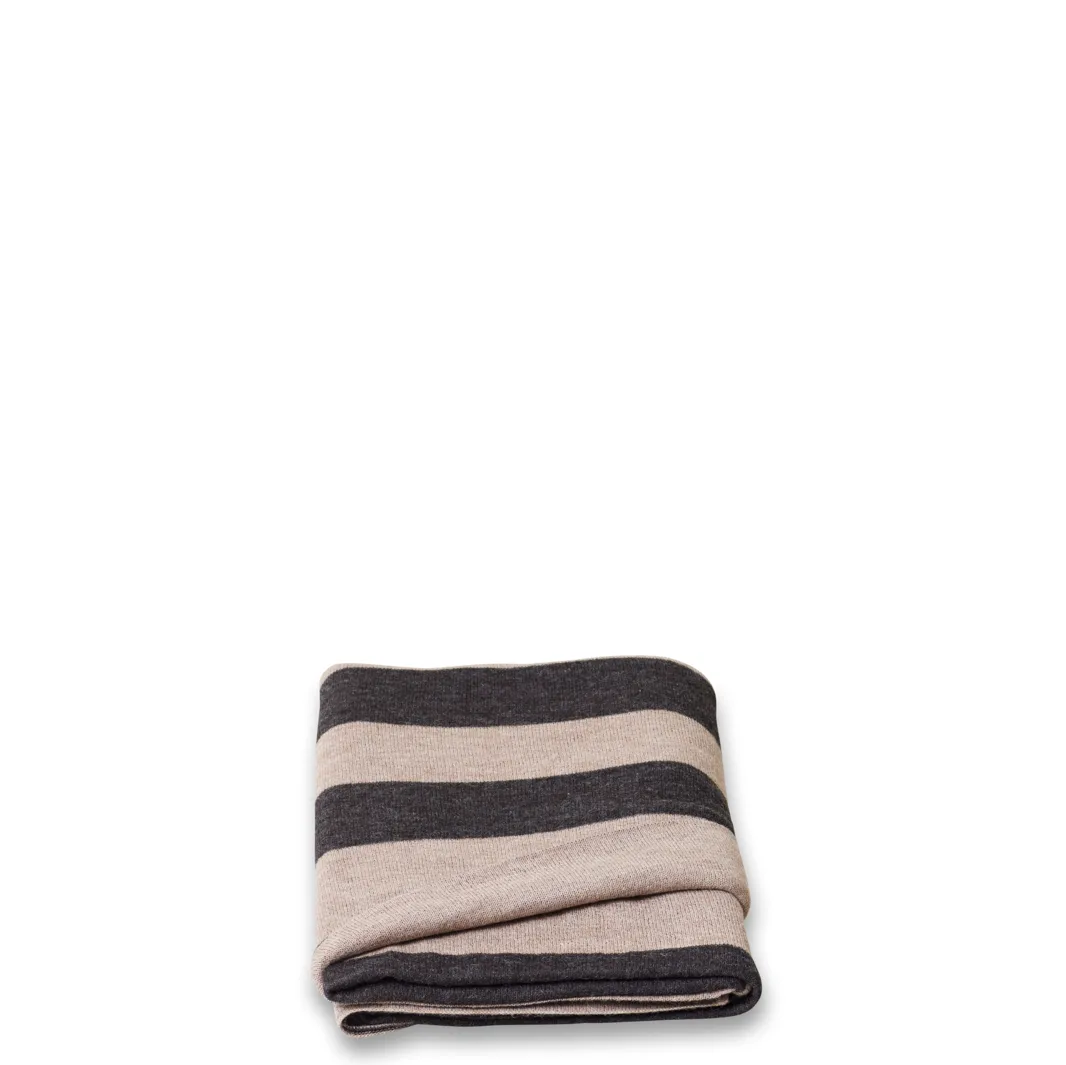 Aymara filt 130x190 cm, Ribbon Beige-black Form & Refine