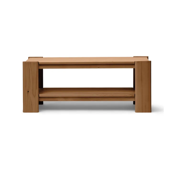 Beam bänk - Deep brown pine, 112x45x33 cm - Form & Refine