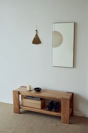 Beam bänk - Deep brown pine, 112x45x33 cm - Form & Refine