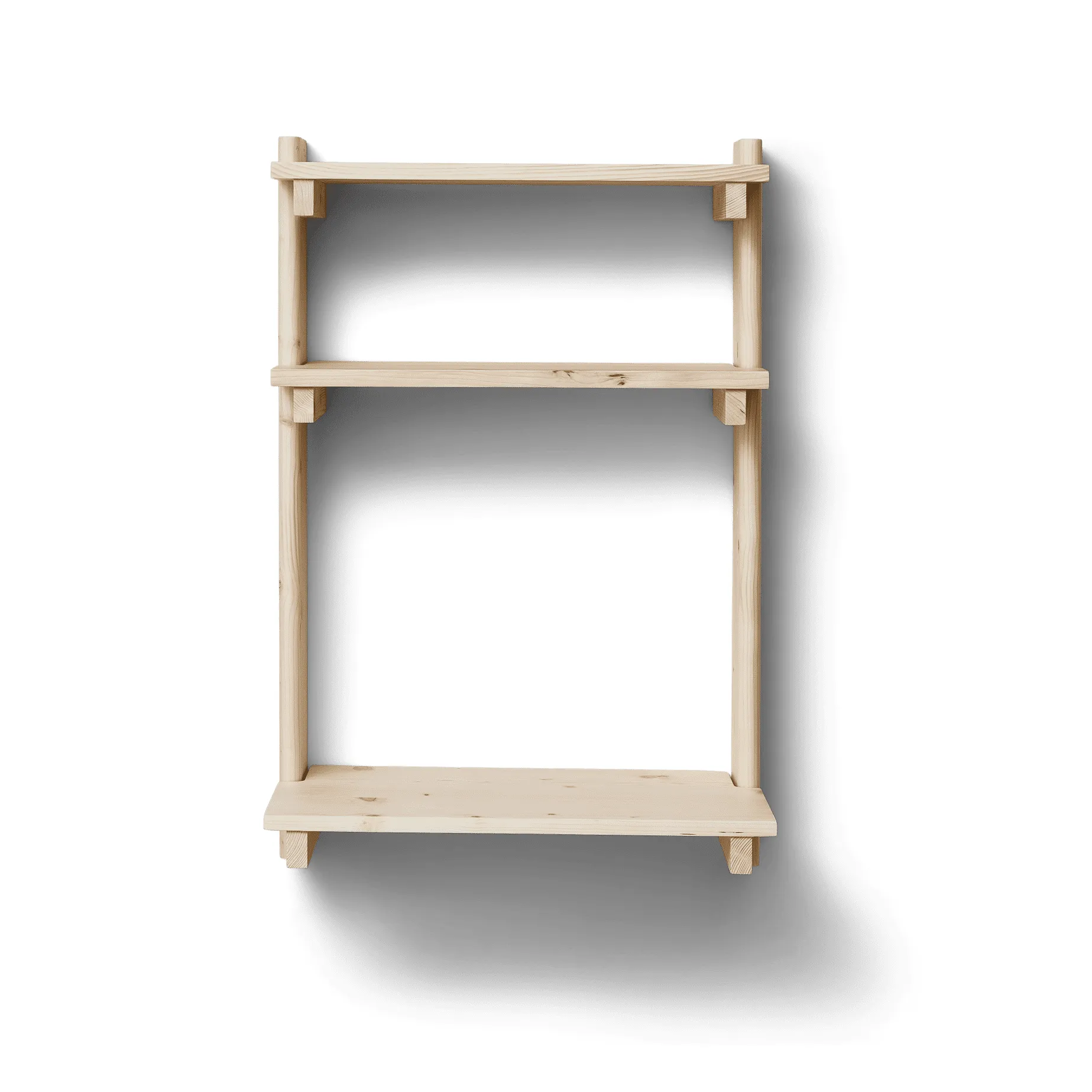 Beam vägghylla med skrivbord, Furu Form & Refine