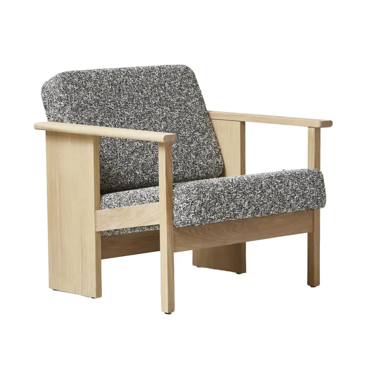Block loungestol - Vit ek-Zero 0004 - Form & Refine