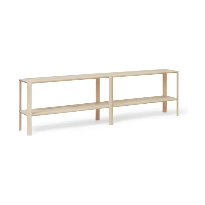 Leaf hylla 2 hyllplan 57x200 cm - Vit ek - Form & Refine