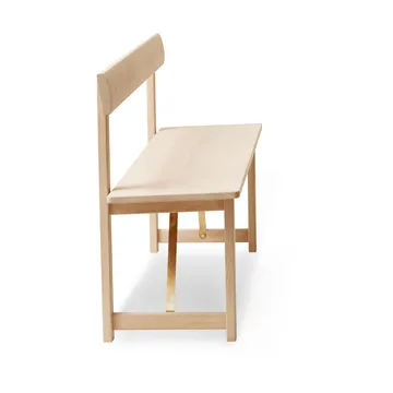 Position bänk 155 cm - Vit ek-mässing - Form & Refine