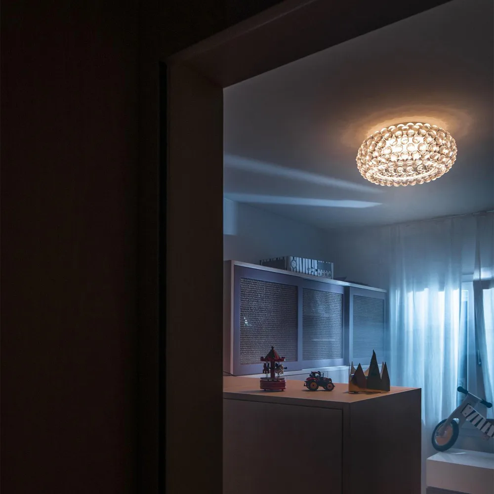Caboche Plus dimbar plafond, Transparent Foscarini
