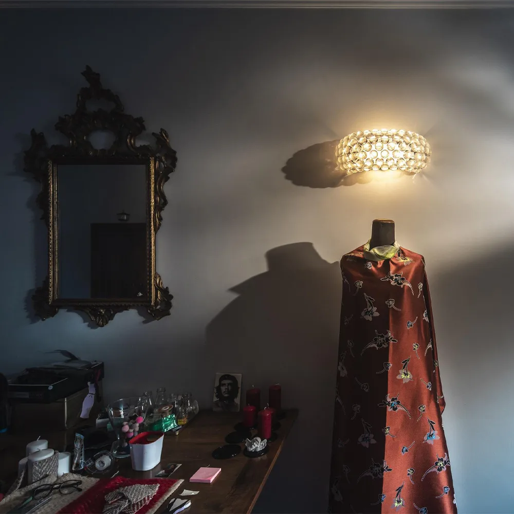 Caboche Plus piccola MyLight vägglampa, transparent Foscarini