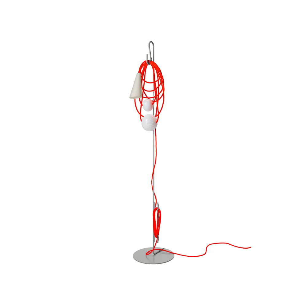 Filo golvlampa, grå, eastern coral Foscarini