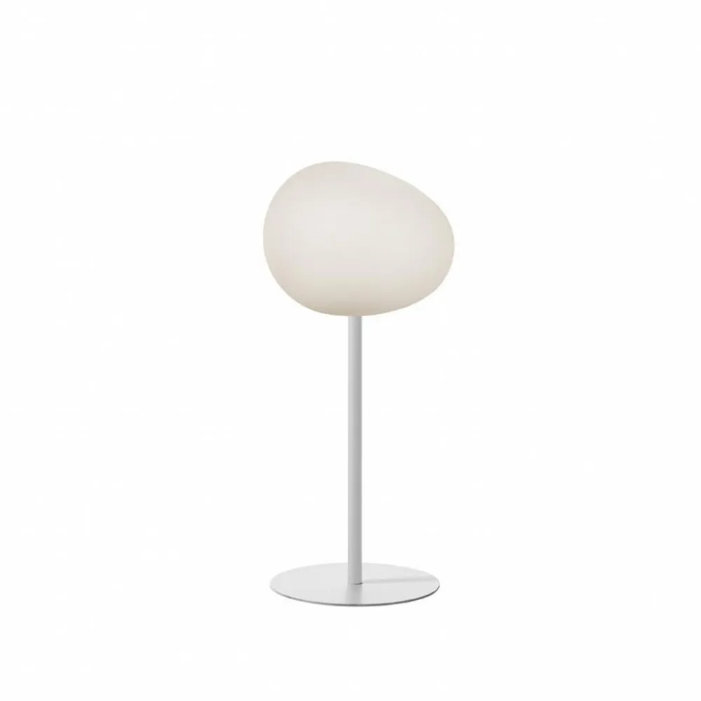 Gregg media alta bordslampa, bianco/bianco Foscarini