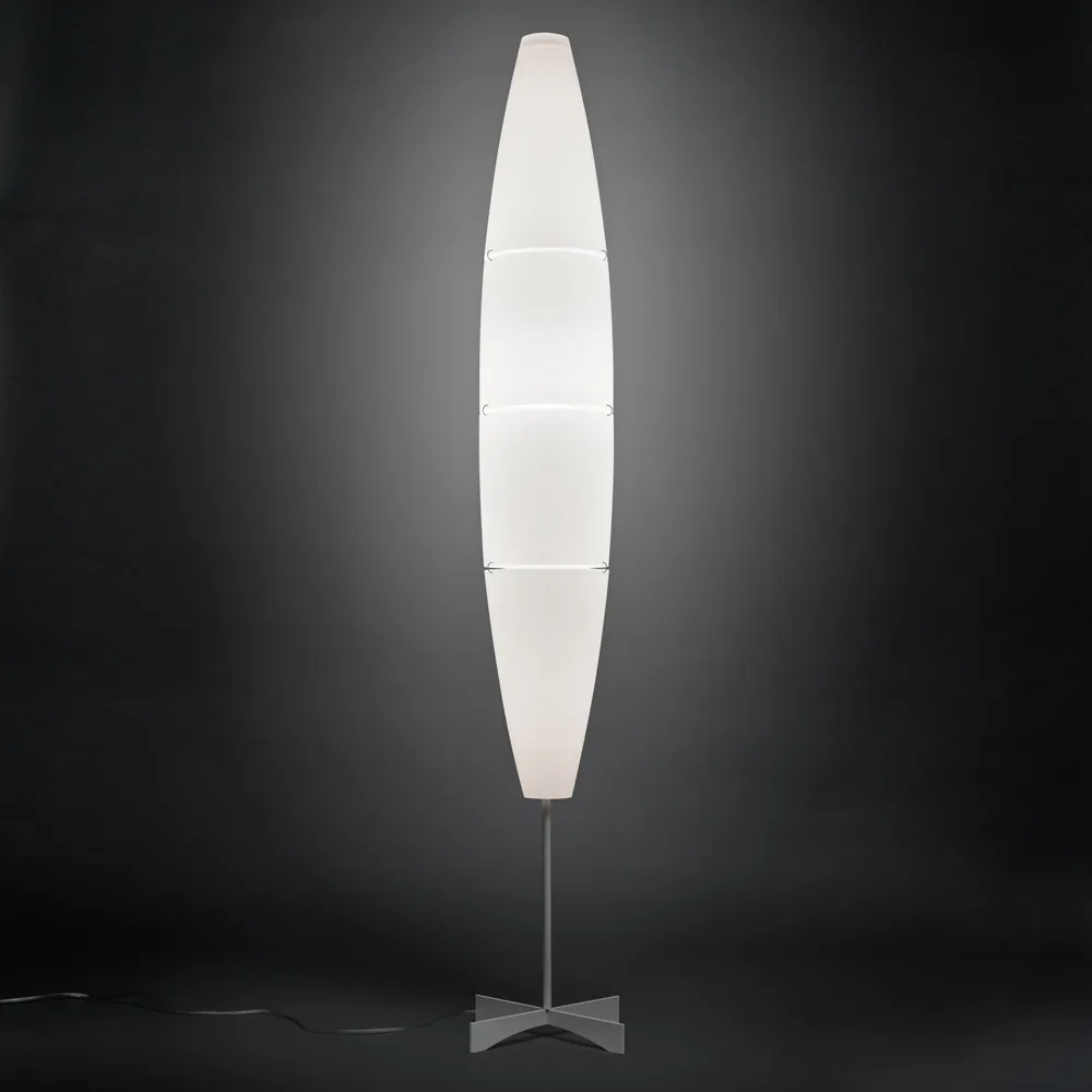 Havana golvlampa, bianco, krom Foscarini