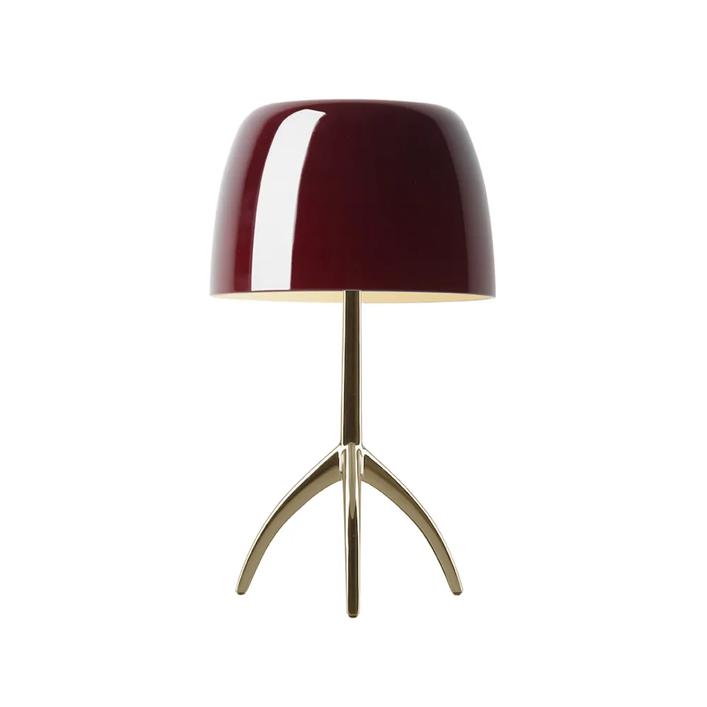 Lumiere Grande bordslampa, Körsbärsröd-champagne ej dimbar Foscarini