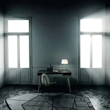 Lumiere Grande Dimbar bordslampa - Körsbärsröd, champagne - Foscarini