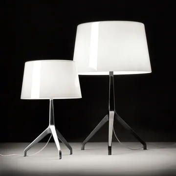 Lumiere XXL bordslampa - Grå, svartkrom - Foscarini