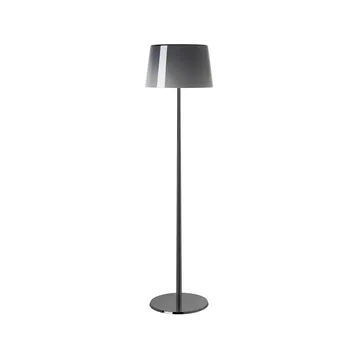 Lumiere XXL golvlampa - Grå, munblåst glas, svart krom - Foscarini