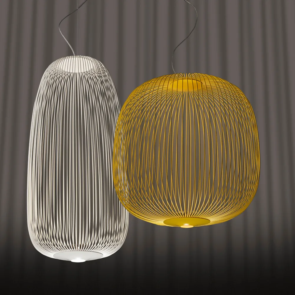 Spokes 2 Midi pendel, guld, dimbar Foscarini