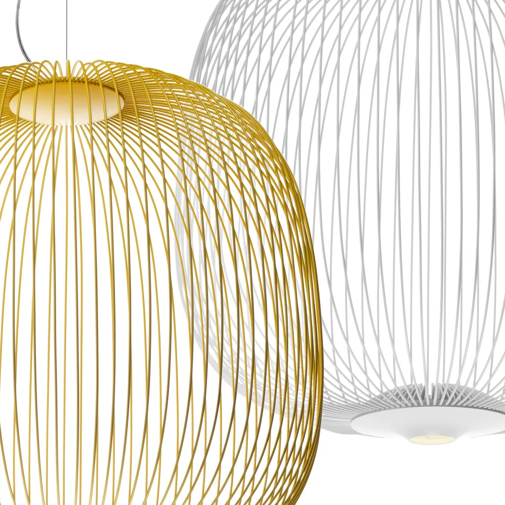 Spokes 2 Midi pendel, vit, dimbar Foscarini