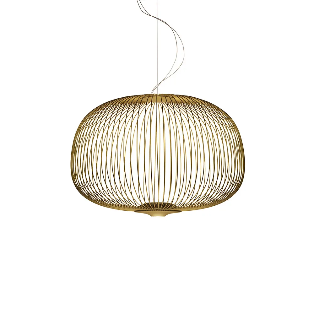 Spokes 3 pendel dimbar, guld Foscarini