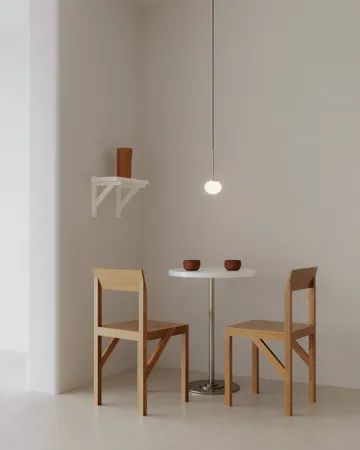 Ovoid Pendant Light Single pendel - Rostfritt stål, opalglas - FRAMA